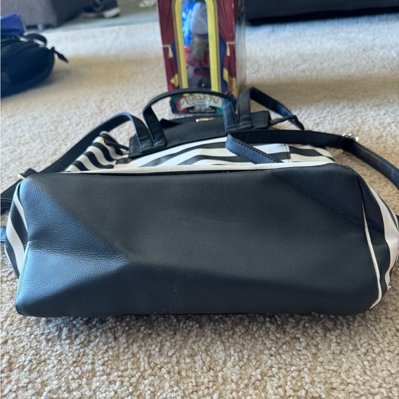 Black and White Striped Cat Face Backpack